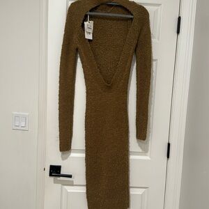 Boucle Camel Dress